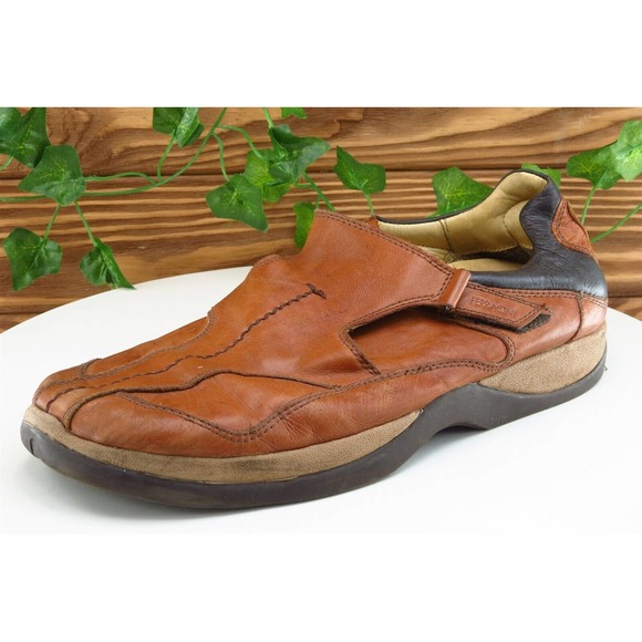 Ferracini‎ 24 hs Shoes Sz 40 M Brown Loafer Leather Men - Picture 1 of 9